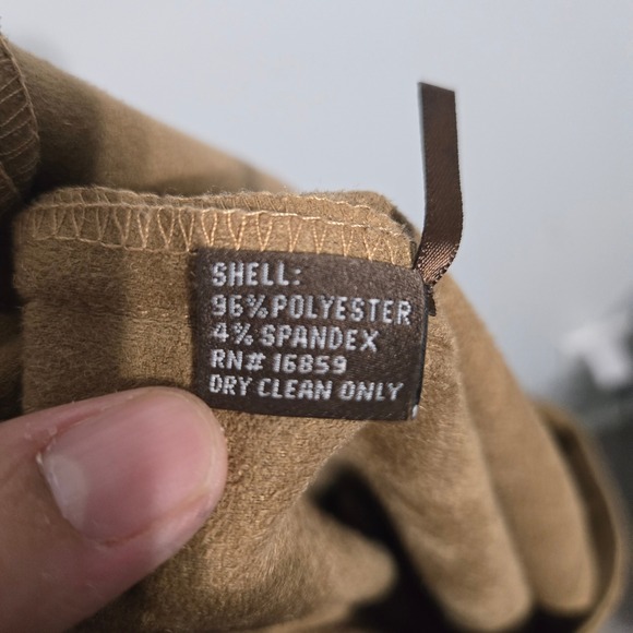 B#63 J.McLaughlin Tan Suede A-Line Mini Skirt Size 6 - Picture 4 of 5